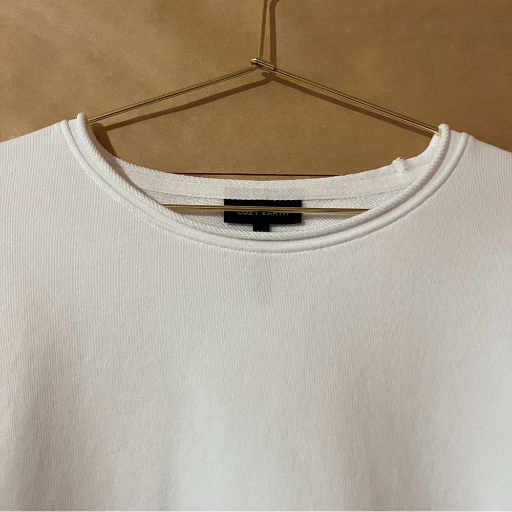 Cozy Earth | Chelsea Pullover Sweatshirt French Terry Organic Cotton Bone Size M - Picture 3 of 9